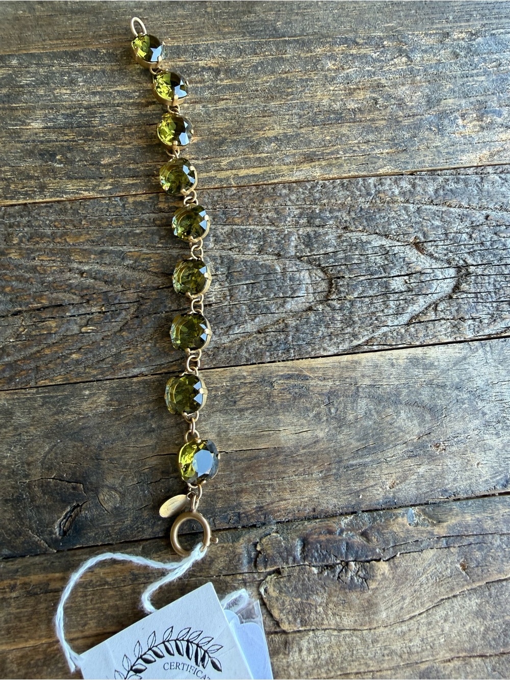 Catherine Popesco gold green bracelet